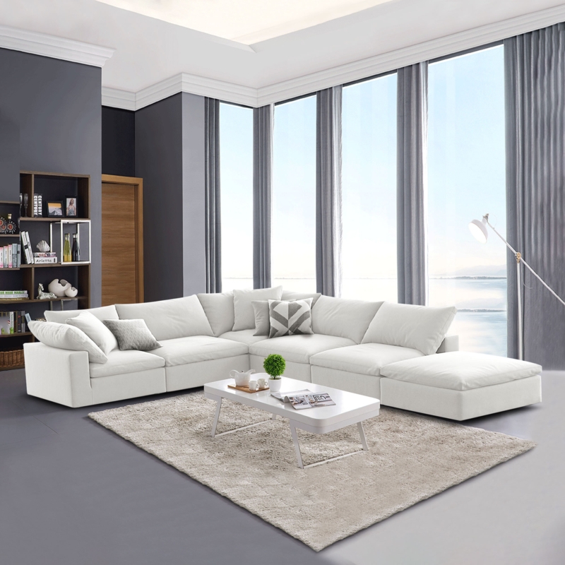 Capitolino 6 - Piece Slipcovered Sectional