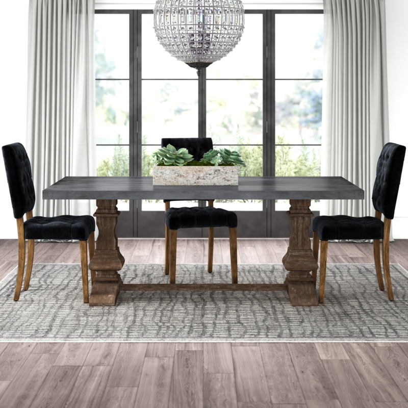Carlyn Solid Wood Base Dining Table