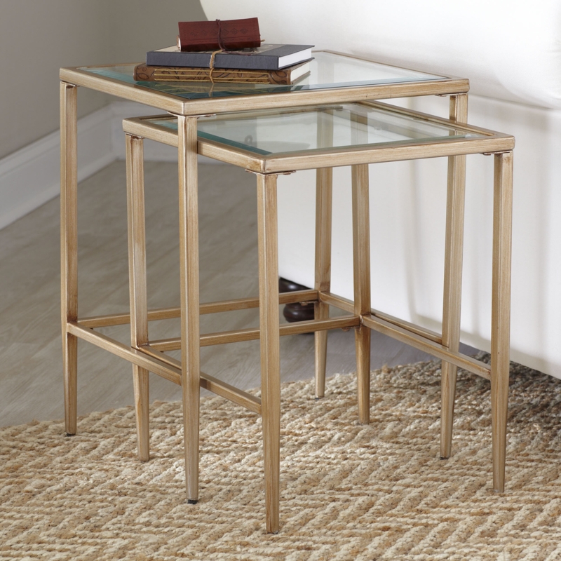 Carney Glass Top Nesting Tables