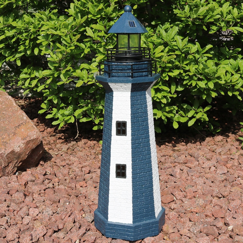 Caudillo Striped LED Lighthouse Statue