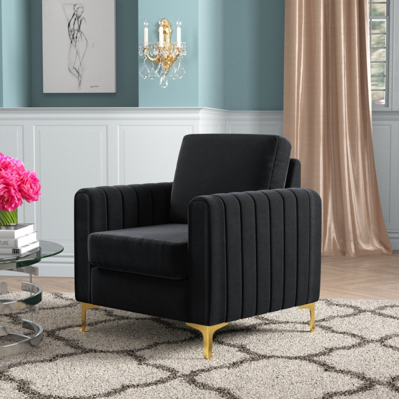 Cedarpoint Upholstered Velvet Club Chair
