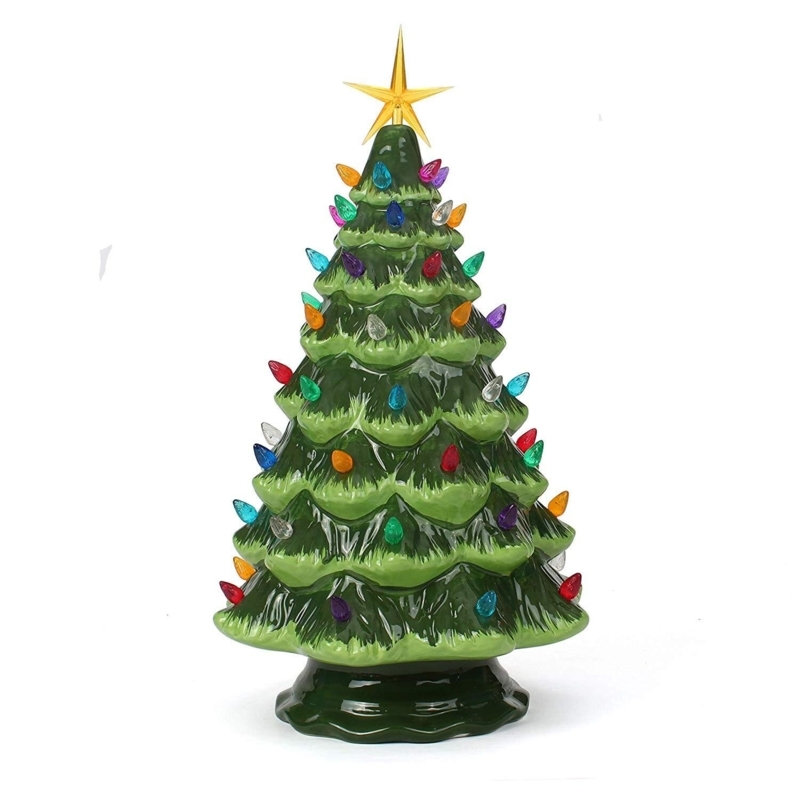 Ceramic Christmas Tree That Lights Ups-Inspired Vintage Christmas Tree-Indoor Christmas Decorations