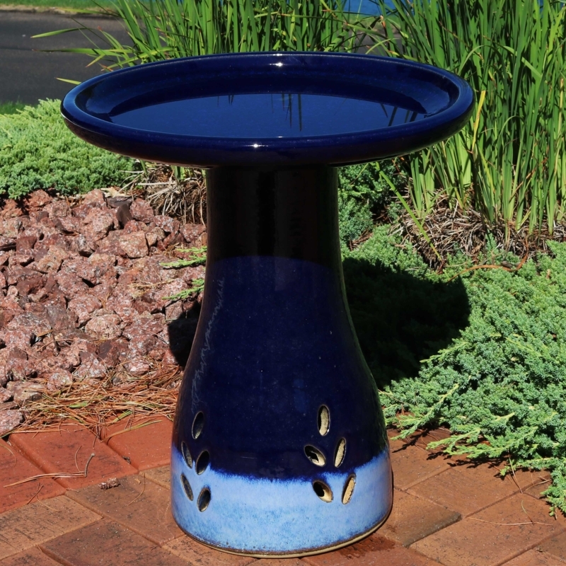 Ceramic Fountain Birdbath