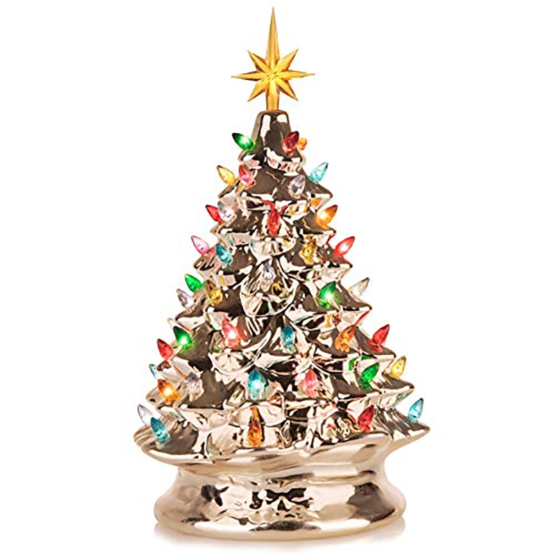 Champagne Ceramic Christmas Tree