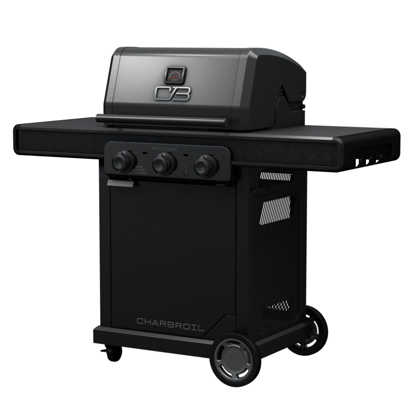Charbroil Pro Series 3-Burner Infrared Propane Gas Grill, Matte Black