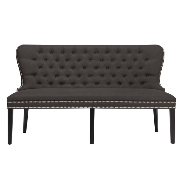 Charlotte Banquette - Espresso - Velvet Smoke