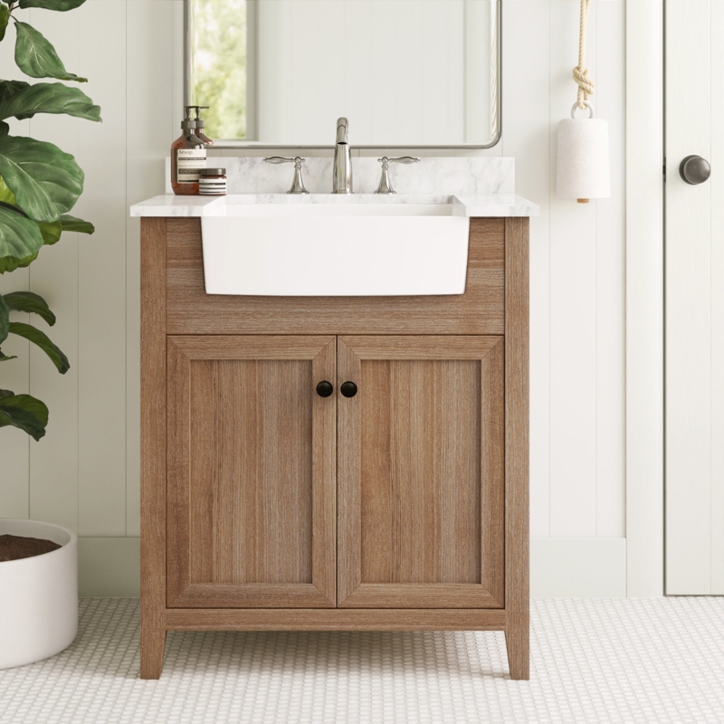 Clarion 30'' Single Bathroom Vanity with Marble Top