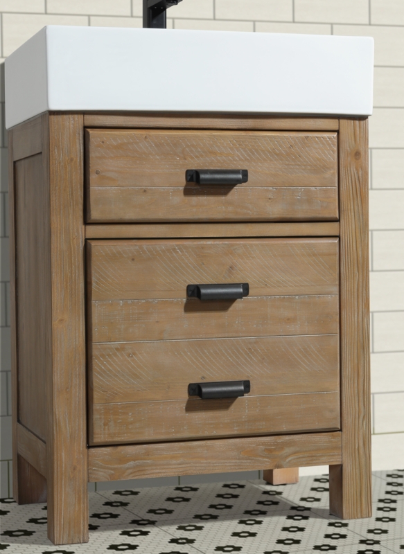 Clayborne 24'' Single Bathroom Vanity with Ceramic Top