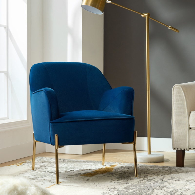 Cleo 26" Wide Contemporary Chair with Recessed Arms