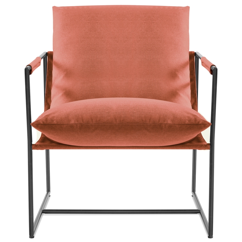 Cliatt Modern Metal Framed Sling Upholstered Accent Chair for Living Room - Oversized