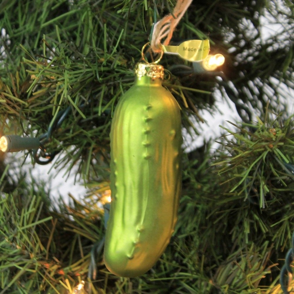 Cody Foster 4.0 Inch Pickle Green Cucumber Legend Tree Ornaments