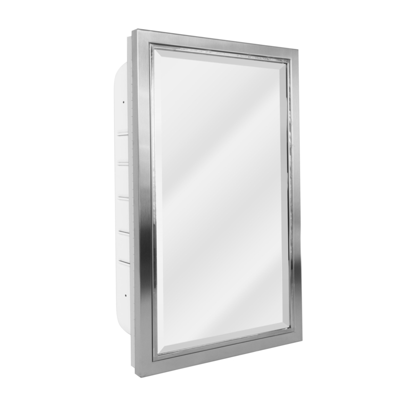 Congdon 16'' W 26'' H Recessed Framed Medicine Cabinet with Mirror and 3 Adjustable Shelves