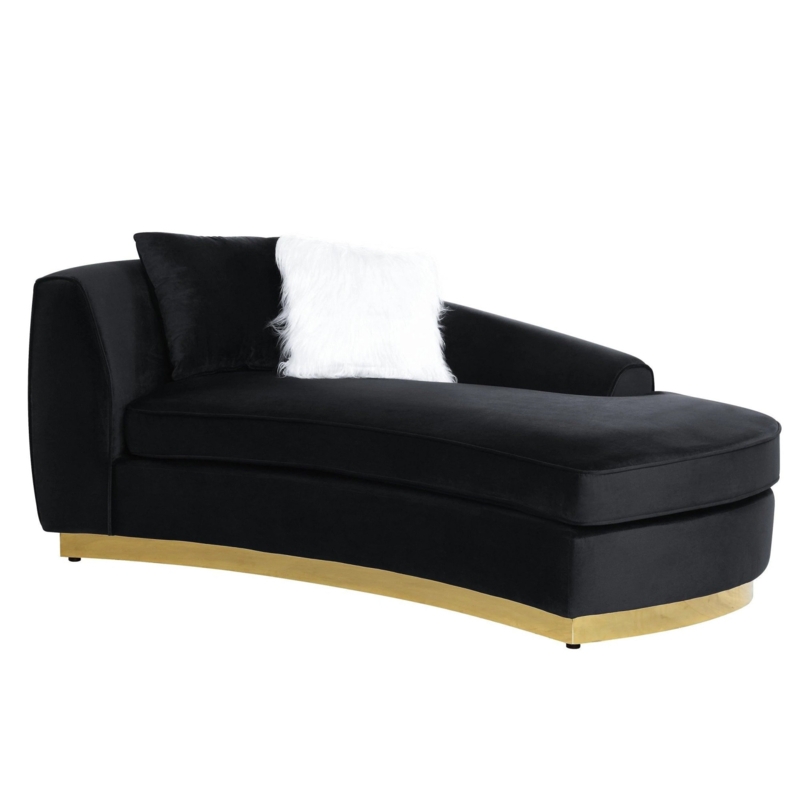 Connelly Velvet Chaise Lounge