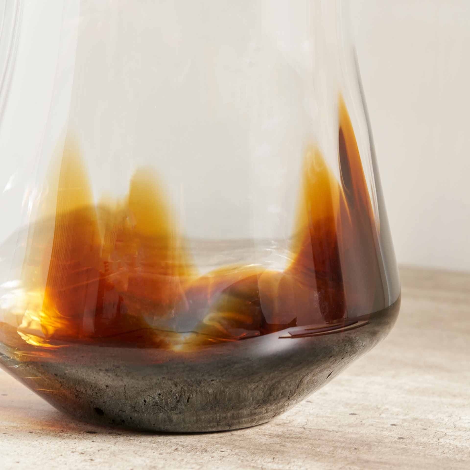 Cooper Pecan Brown Ombre Glass Vase