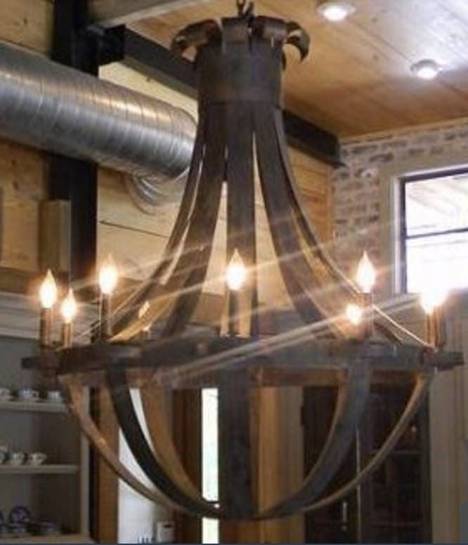 Copper Chandelier Kitchen Island Pendant Light Fixture Rustic Medieval Gothic Light Antique Vintage Interior Light Medieval Gothic Tear Drop