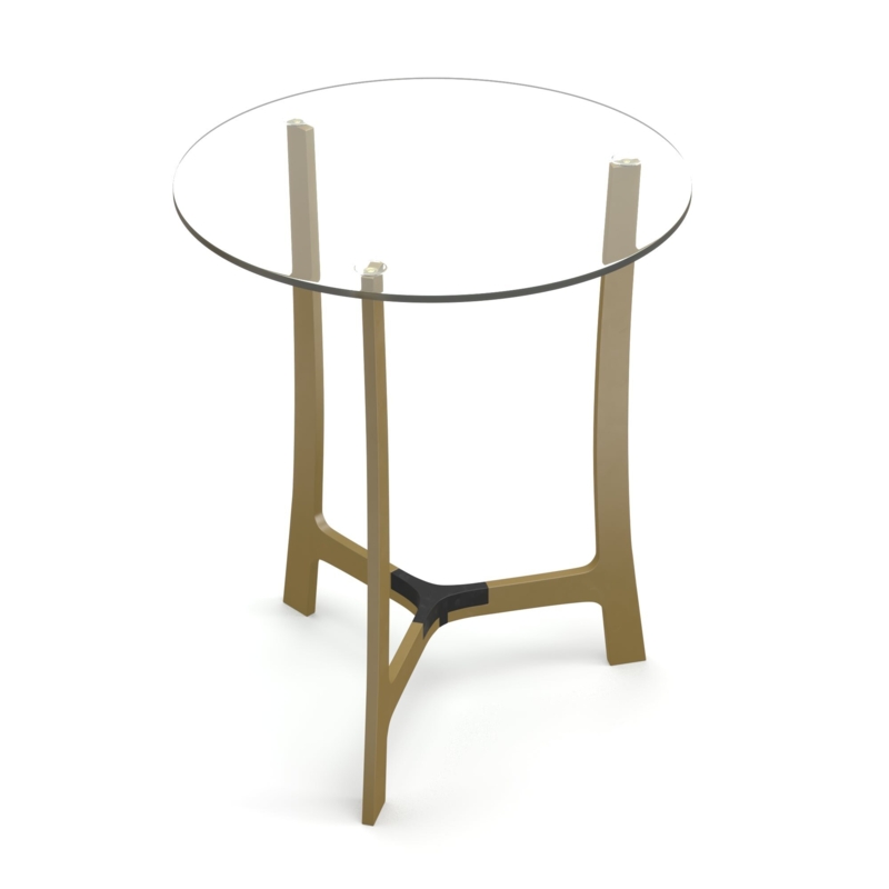 Corey Glass Top Side Table