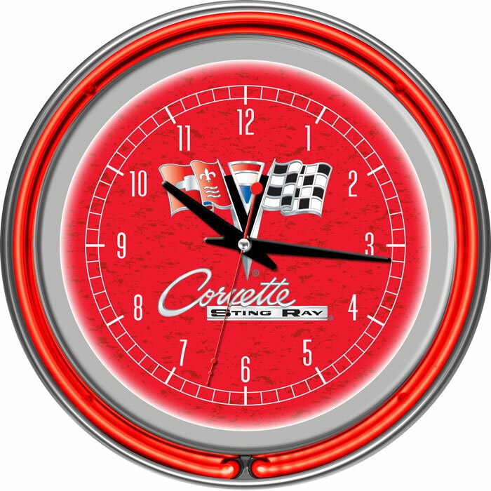 Corvette Glass Wall Clock