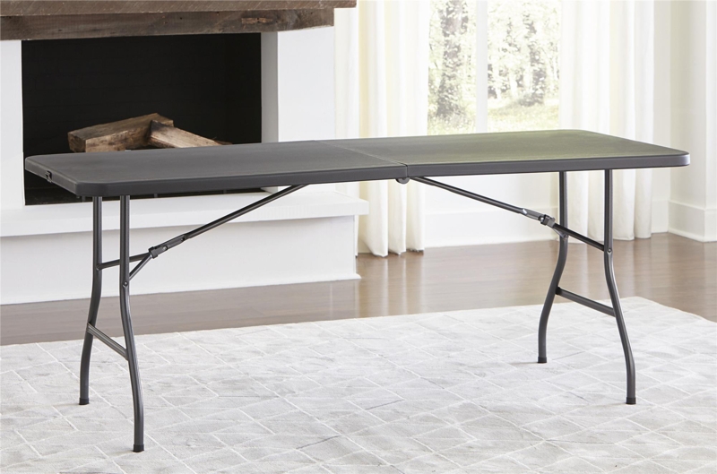 COSCO 6 ft. Fold-in-Half Banquet Table with Handle