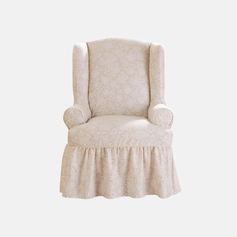 Cotton T-Cushion Wingback Slipcover
