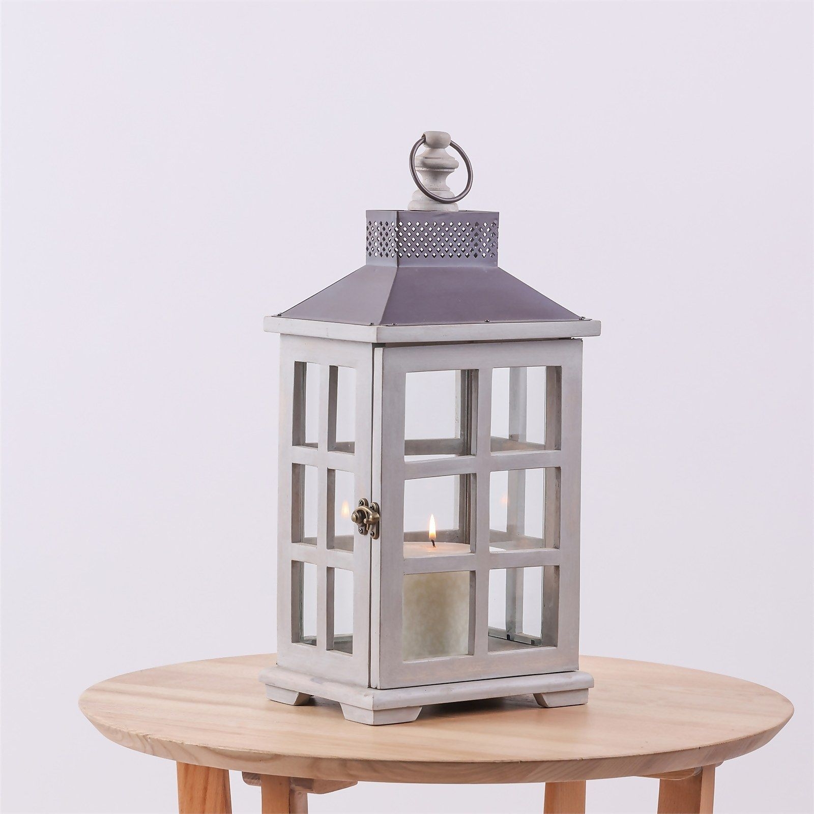 Country Living Wood Lantern - Medium