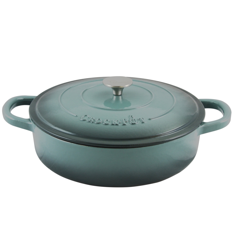 Crock-pot Artisan 5 qt. Non-Stick Cast Iron Round Braiser with Lid