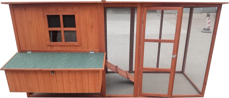 Daliyah 18.2 Square Feet Chicken Coop with Chicken Run For Up To 4 Chickens
