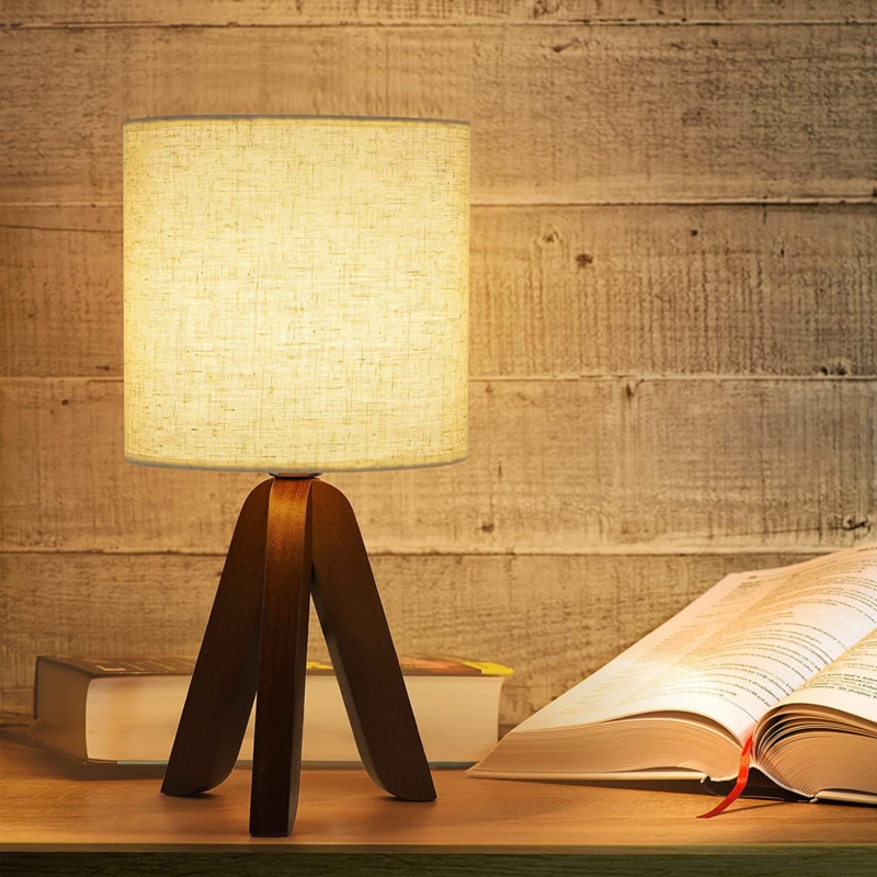 Damhnait Wood Tripod Lamp