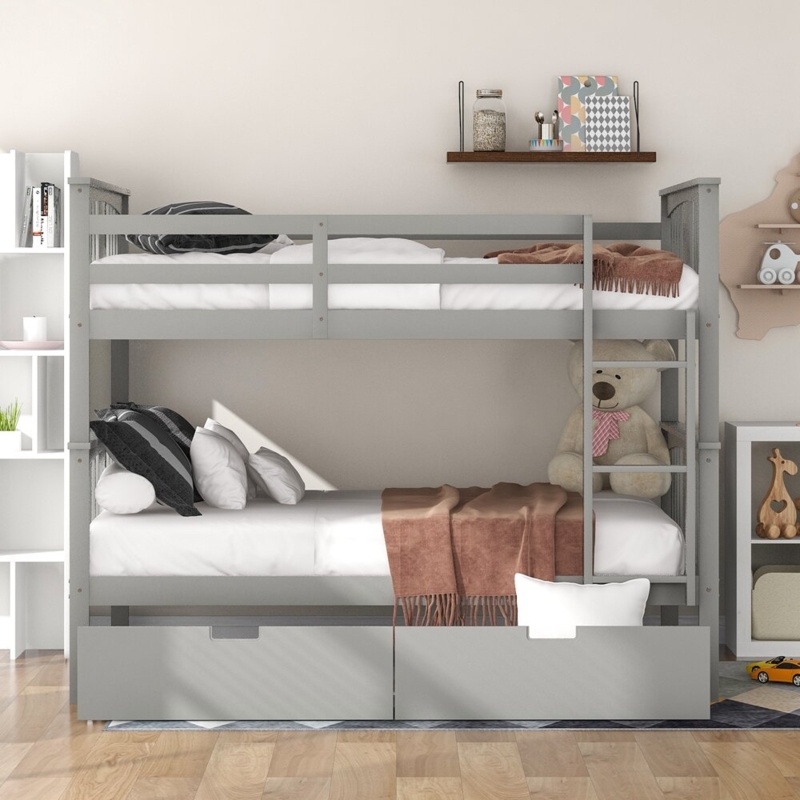 Dankert Kids Full Over Full Bunk Bed with Drawers