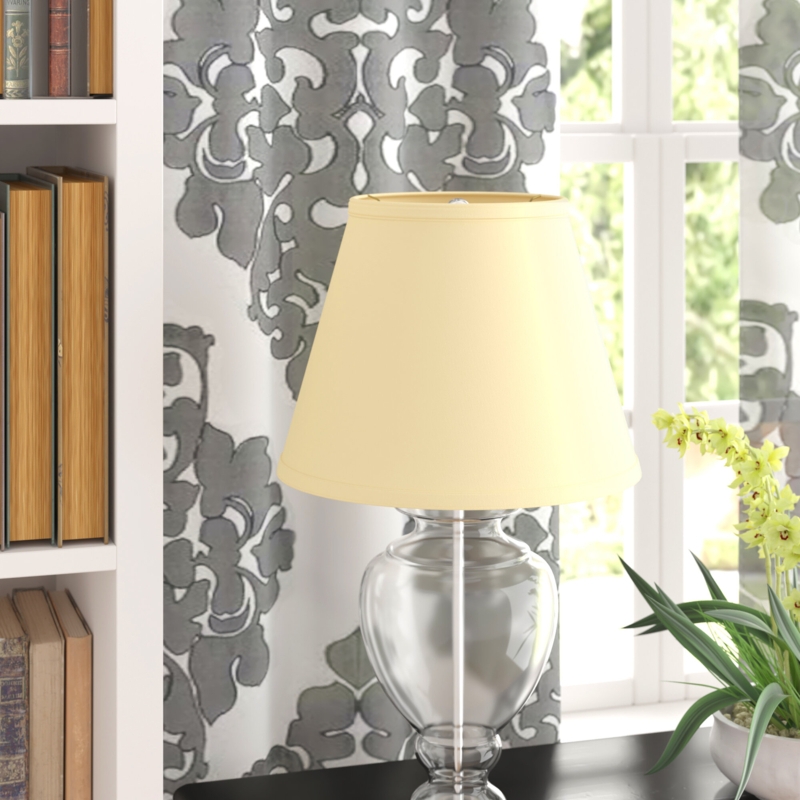 Deep Empire Hardback No Slub Fabric Lampshade with Washer Fitter for Table Lamps