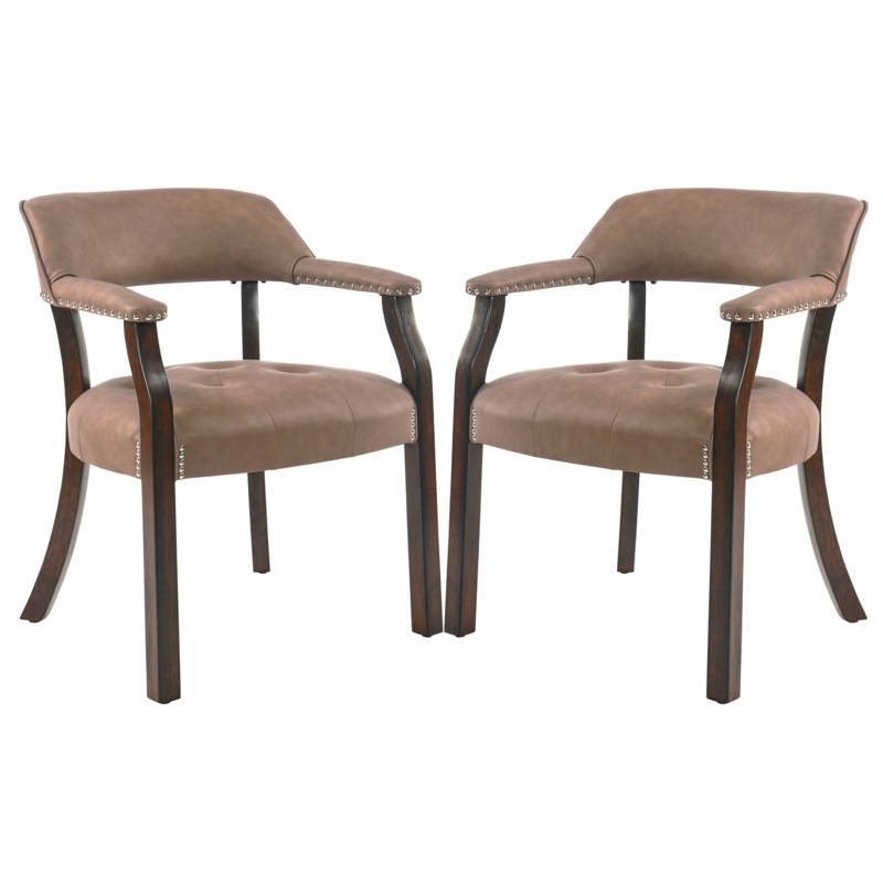 Derrie Tufted Arm Chair Dining Chair (Set of 2)