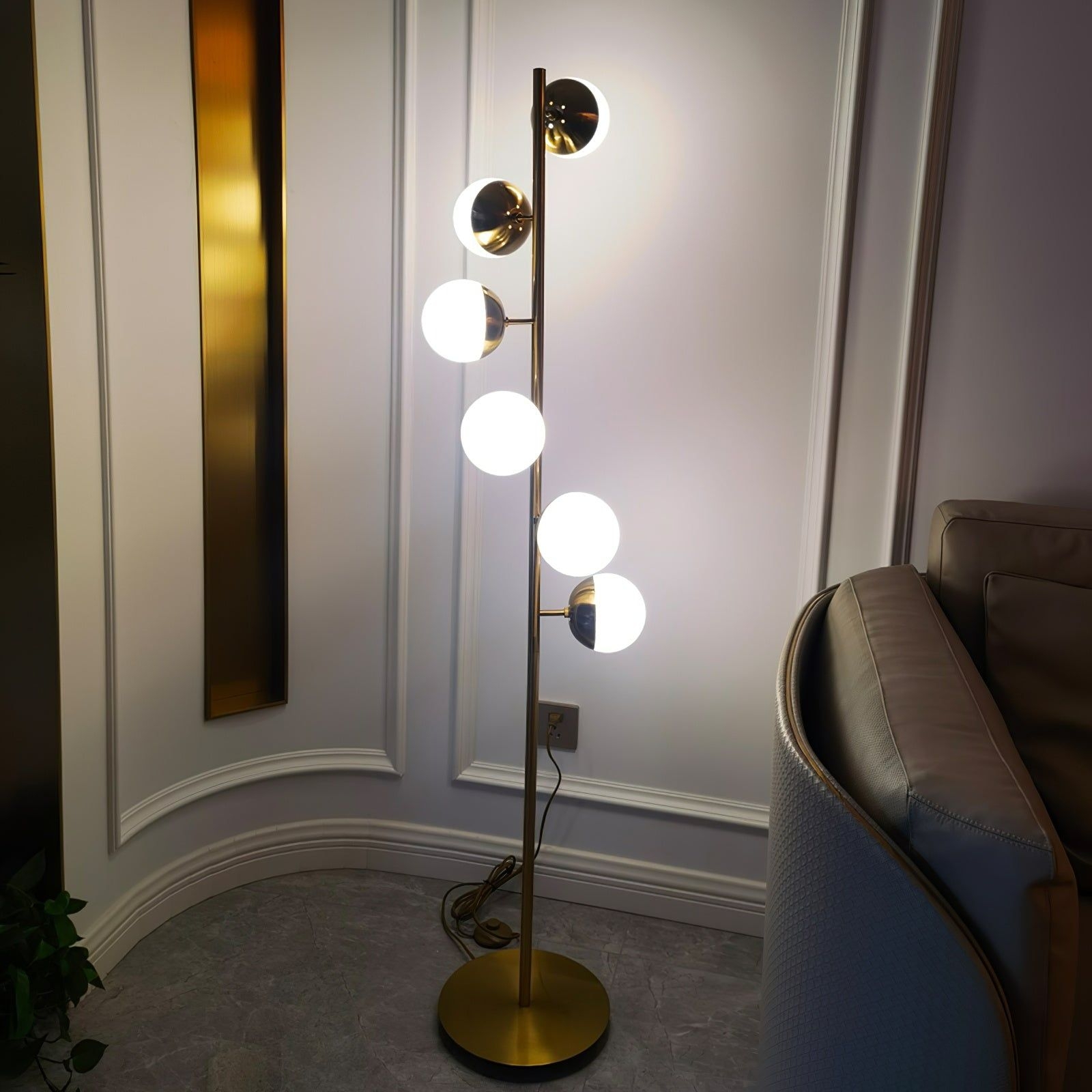 Doppler LED Tree Lamp -  13 x H 63.8 / Dia 33cm x H 162cm / Gold / US plug