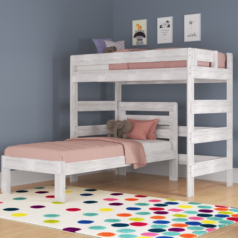Doyle Solid Wood L-Shaped Bunk Beds