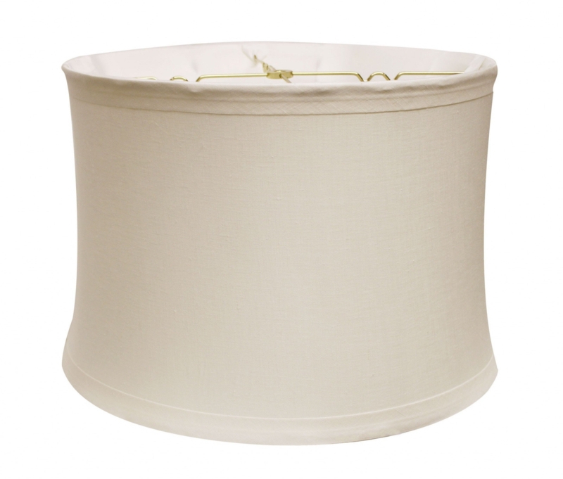 Drum Trimmed Linen Lampshade