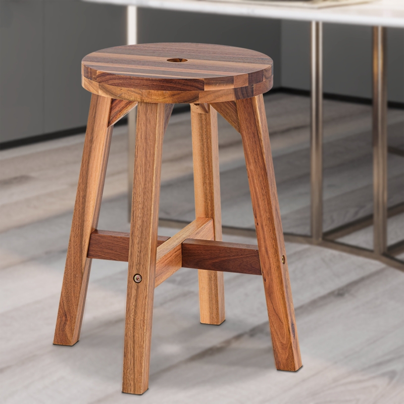 Elidh Wood Accent Stool