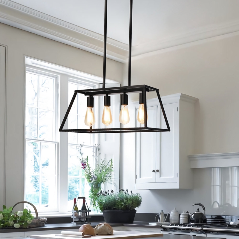 Elutheria 4 - Light Black Kitchen Island Pendant