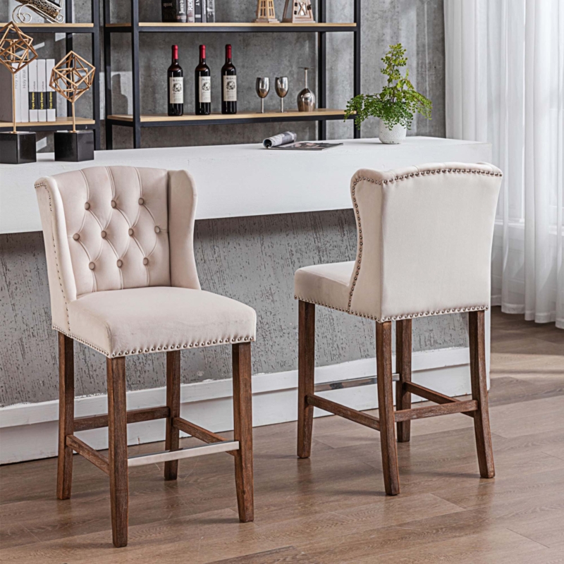 Emily-May 27.1'' Bar Stool (Set of 2)