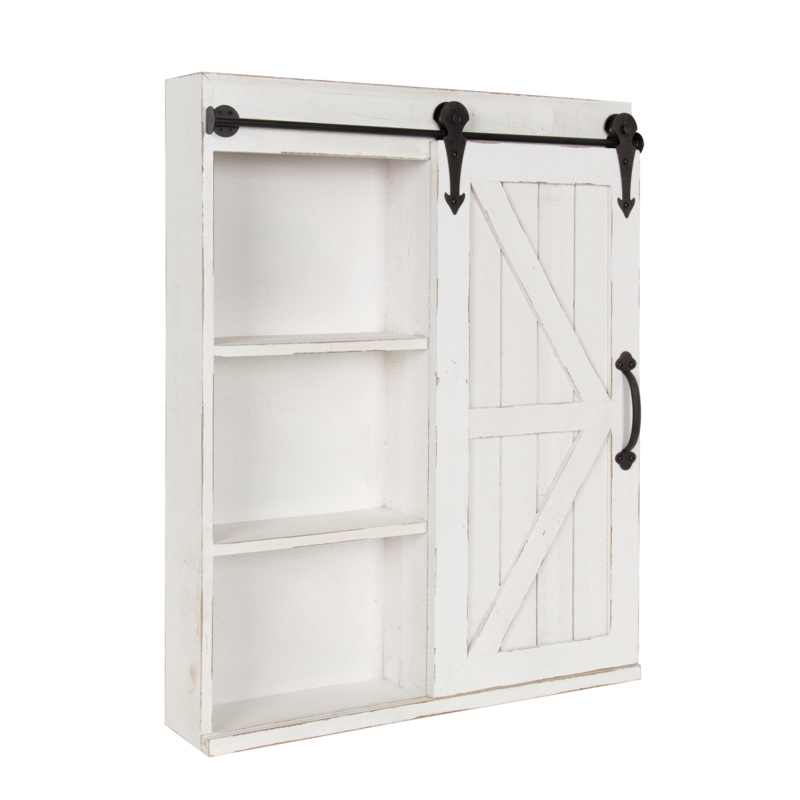 Enora 21.65'' W 27.55'' H Surface Medicine Cabinet with Mirror 3 Fixed Shelves