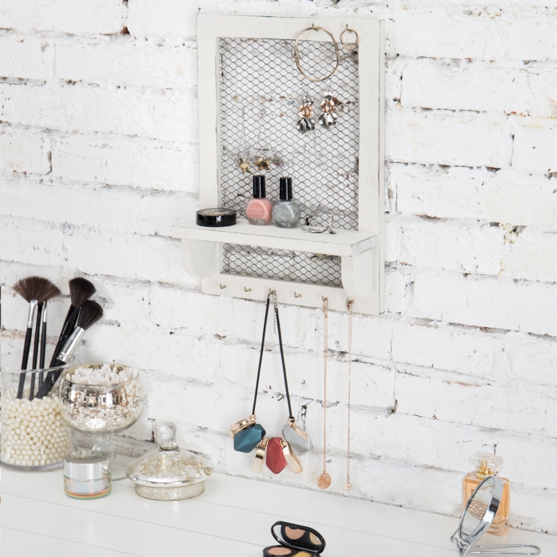Eury Wood Wall Mounted Jewelry Box