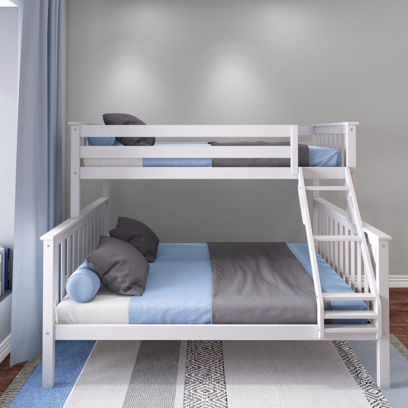 Evyan Twin XL Over Queen Solid Wood Bunk Bed by Harriet Bee