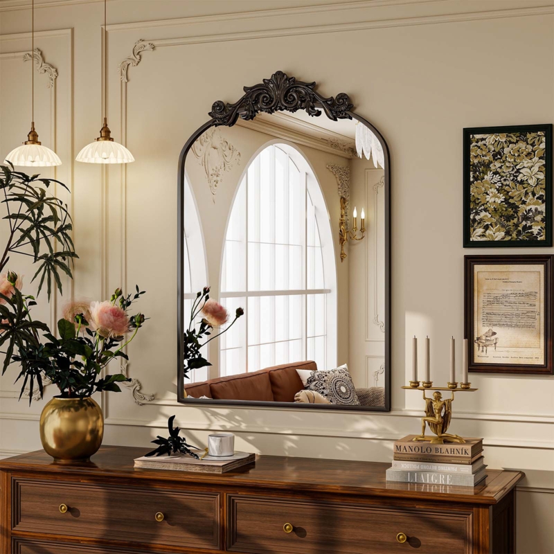 Eyler Metal Arch Wall Mirror