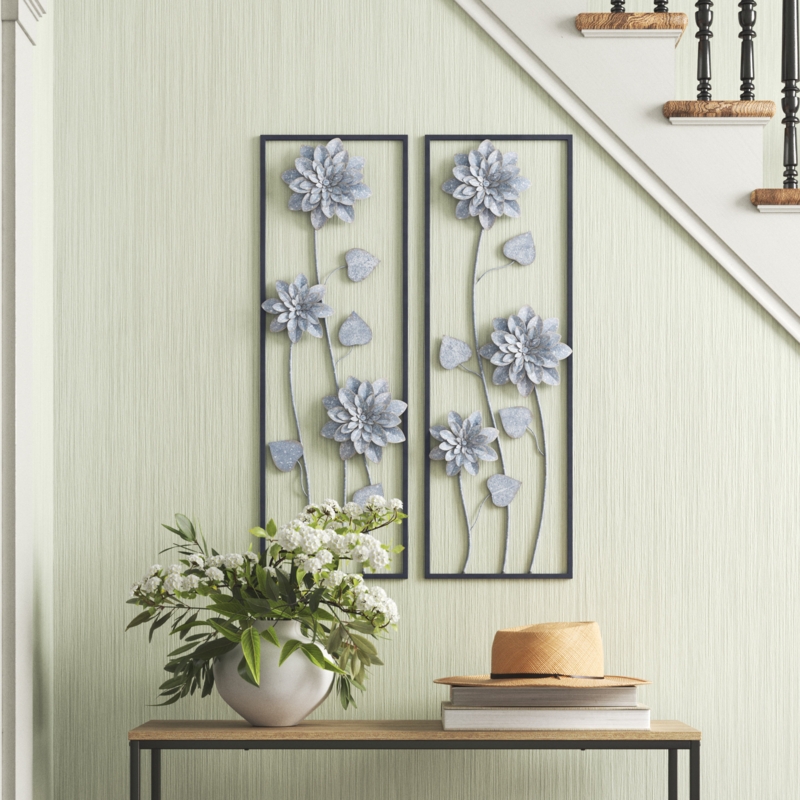 Farmhouse Plants u0026 Flowers Wall Decor on Metal
