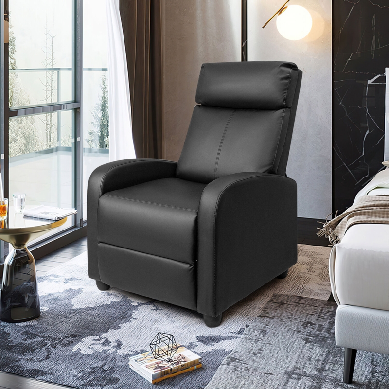 Faux Leather Massage Chair Home Theater Seat with Massage Function