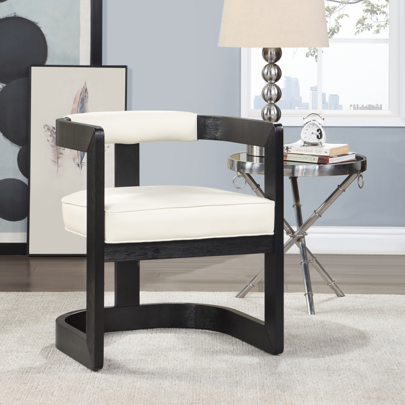 Faux Leather Upholstered Armchair