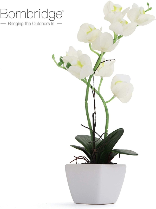 Faux Silk Orchid Arrangement in Vase