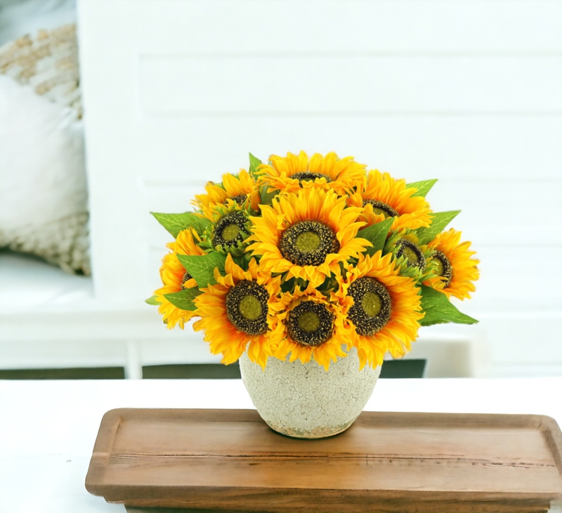 Faux Sunflower Arrangement