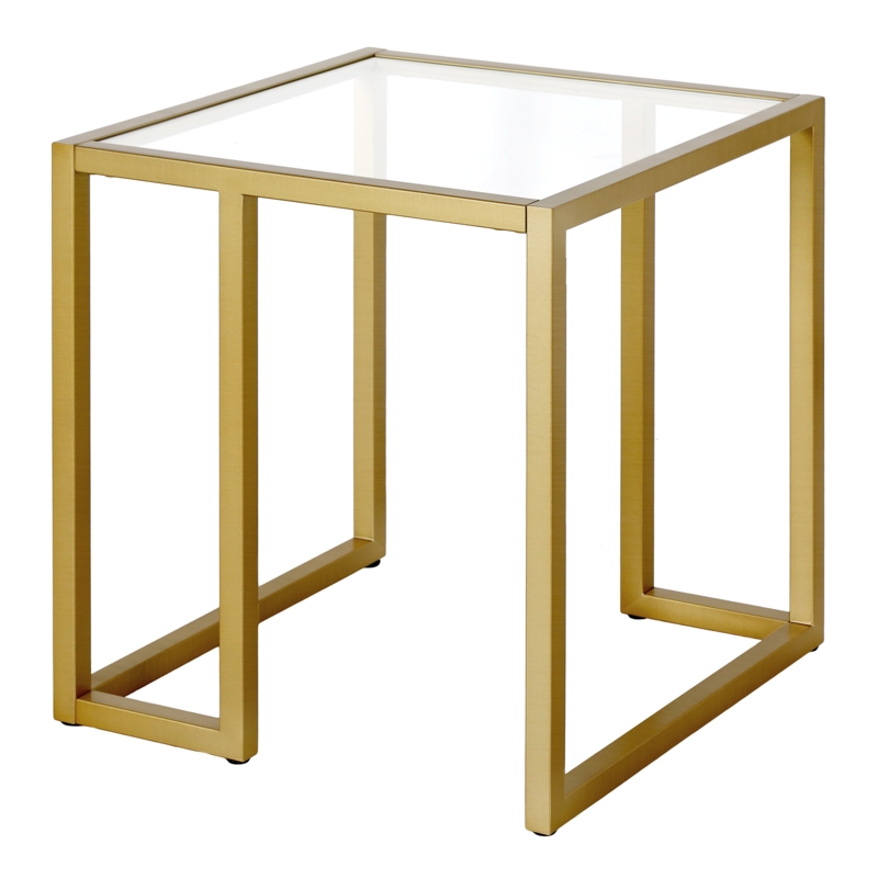 Felizia Brass Square Side Table