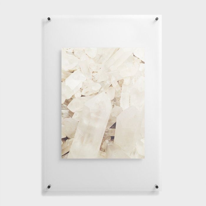 Floating Acrylic Print | Quartz Crystals by Cassia Beck - Black - 24" x 36" - Society6