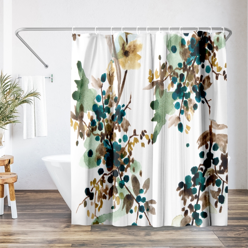 Floral Shower Curtain by New York Botanical Garden