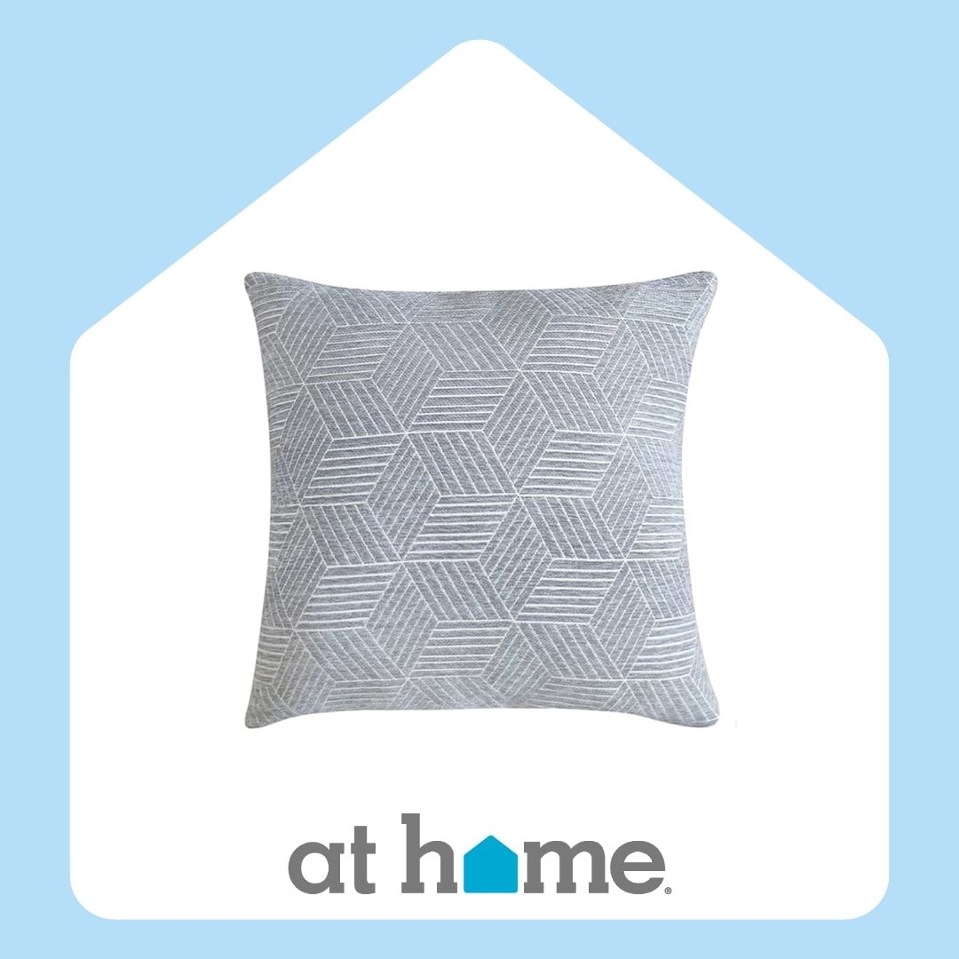 Fresh Start Tonal Gray Chenille Throw Pillow, 18"