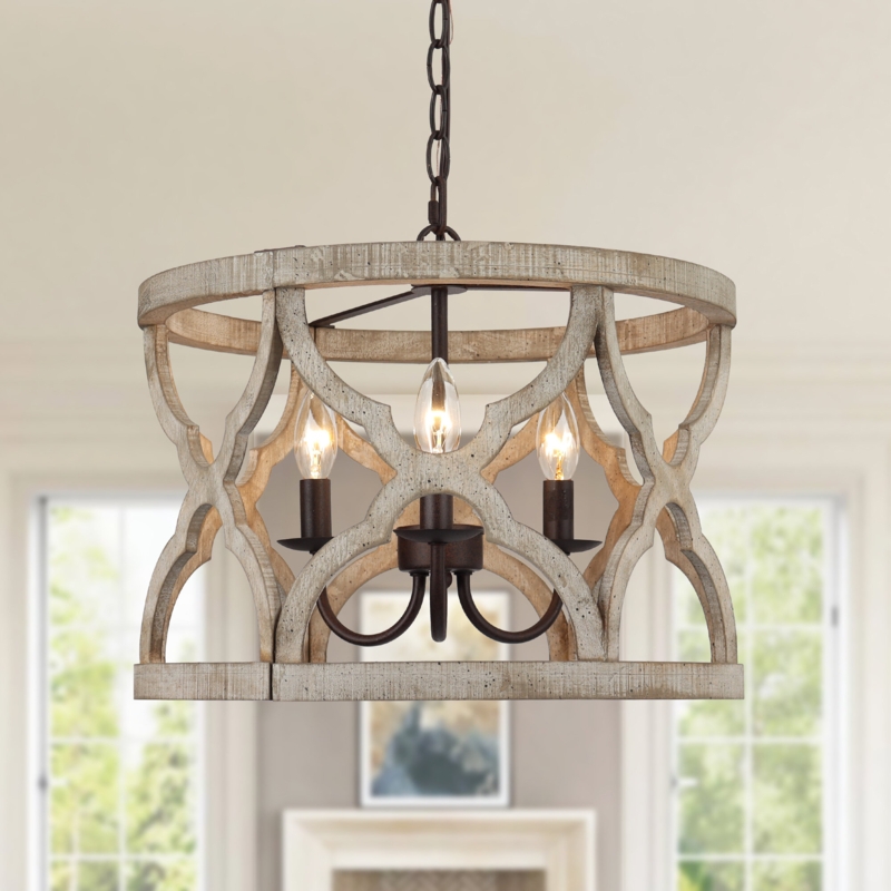 Gatlin 3 - Light Dimmable Drum Chandelier